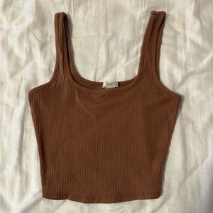 Brown bozzolo tank top